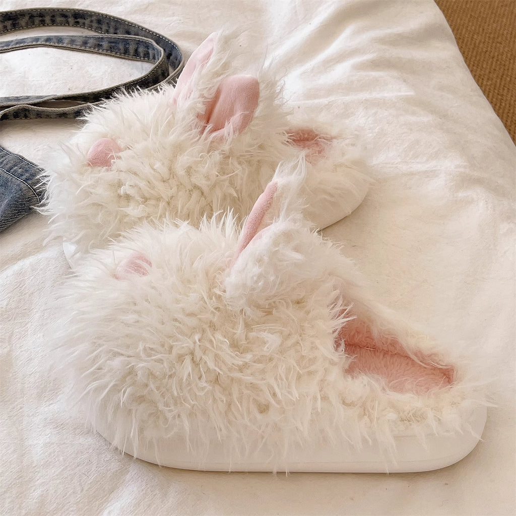 Cute Scribbled Bunny Slippers