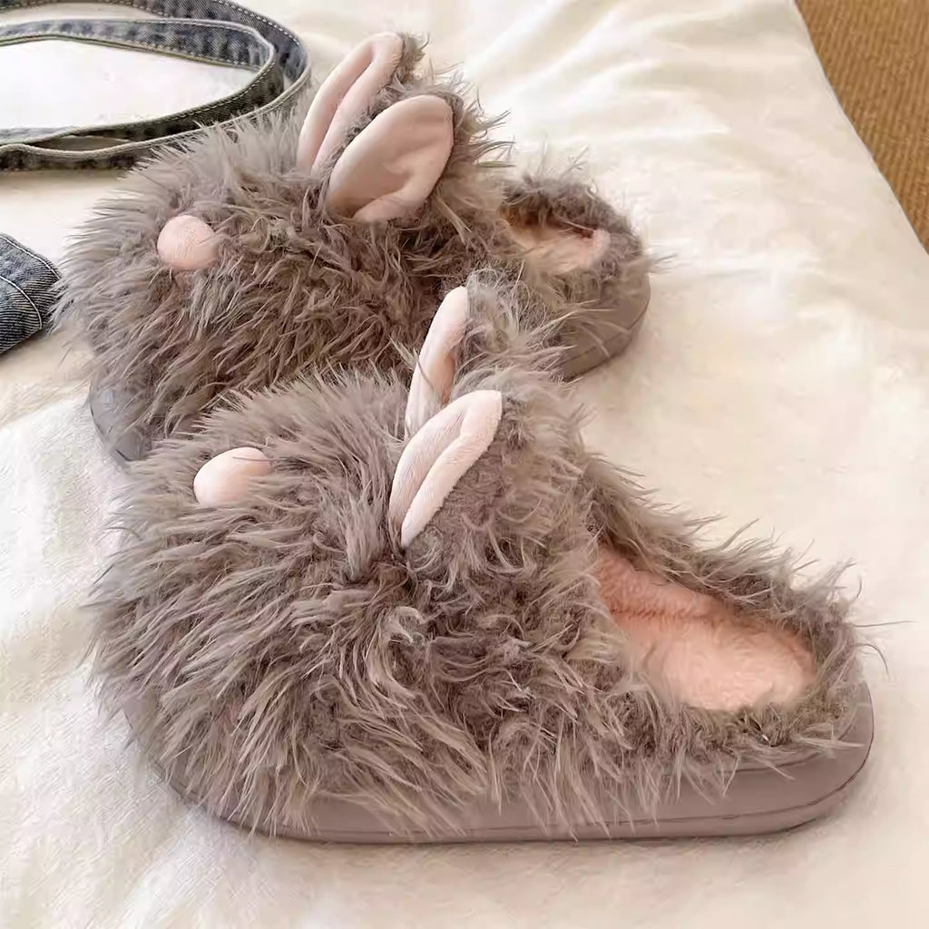 Cute Scribbled Bunny Slippers