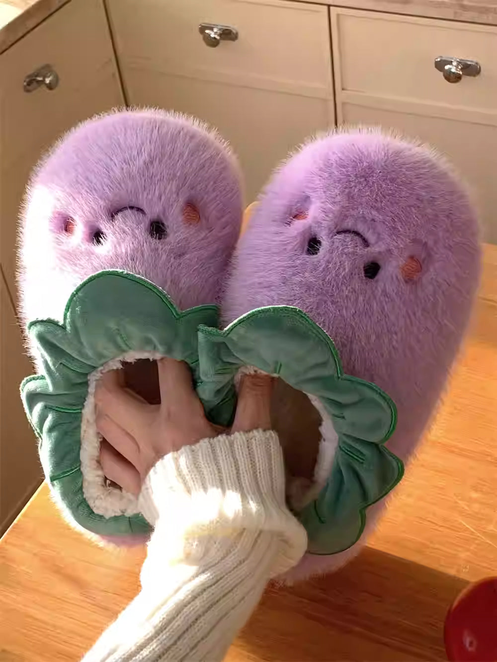 Eggplant Slippers
