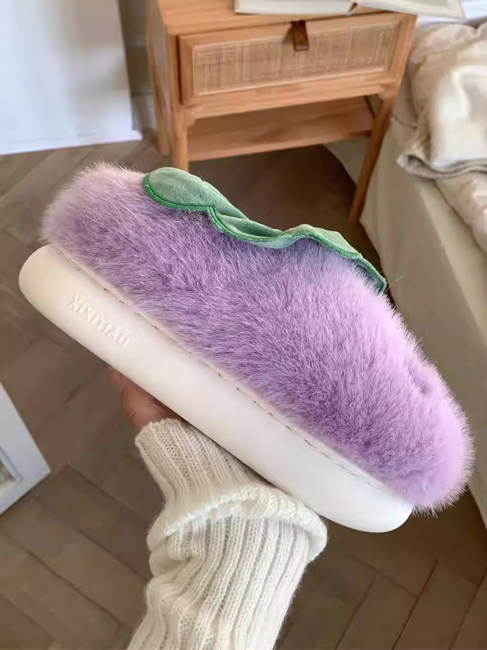 Eggplant Slippers
