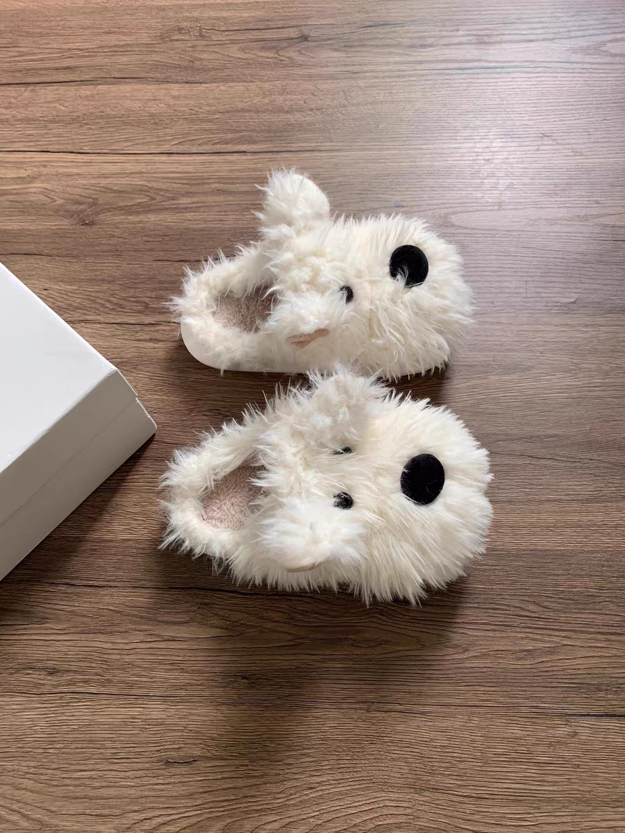 Furry Dog Slippers