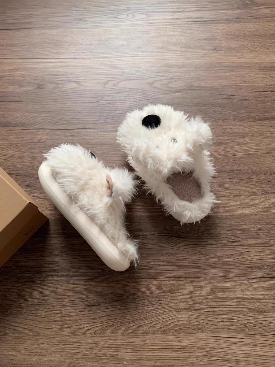 Furry Dog Slippers