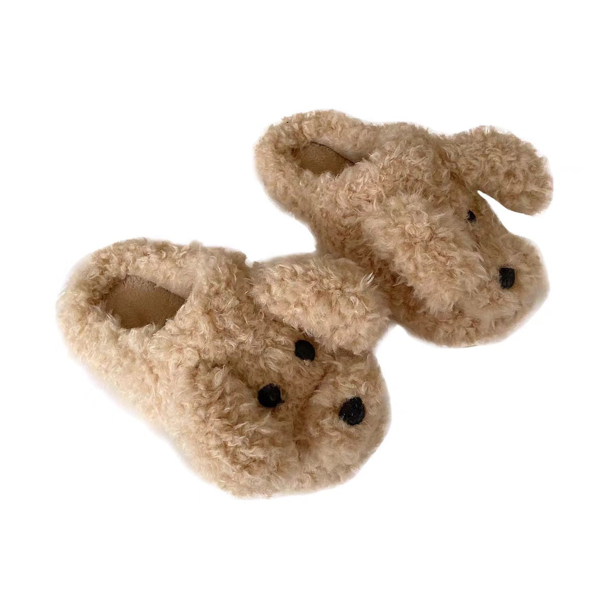 Curly Fur Dog Slippers
